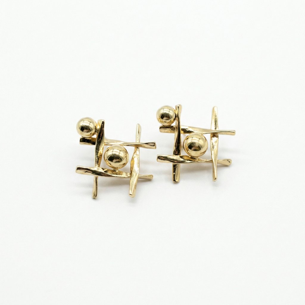 Arete Chapa de oro 18K · AR-104
