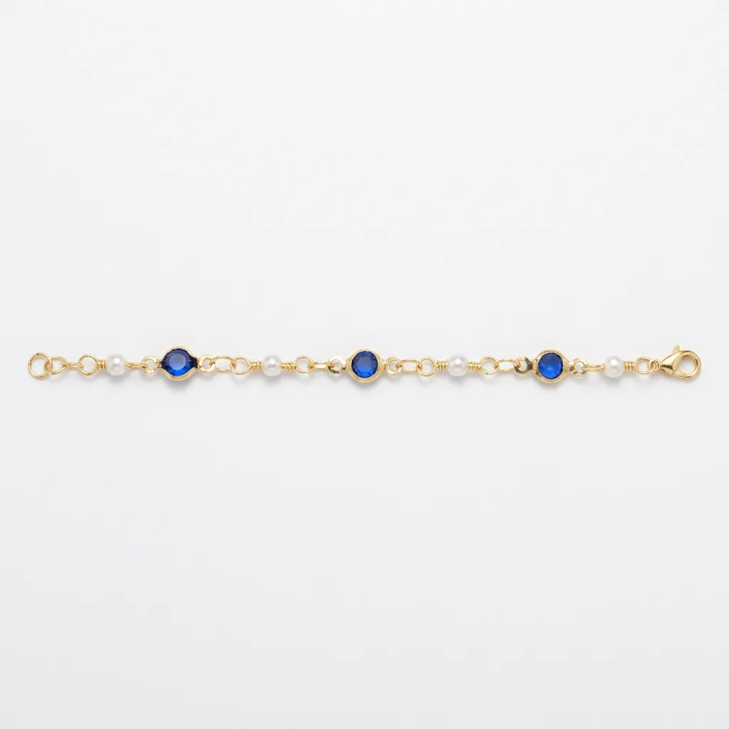 Cristal Azul con Perla
