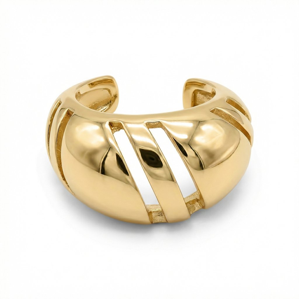 [EAR-037] Earcuff Chapa de oro 18K · EAR-037